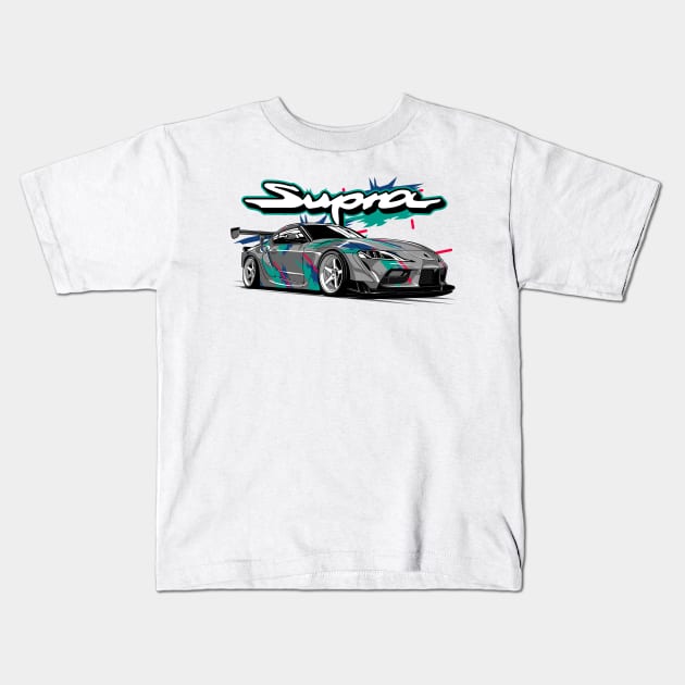 Toyota Supra MK4 Widebody Kids T-Shirt by SpeedPistion